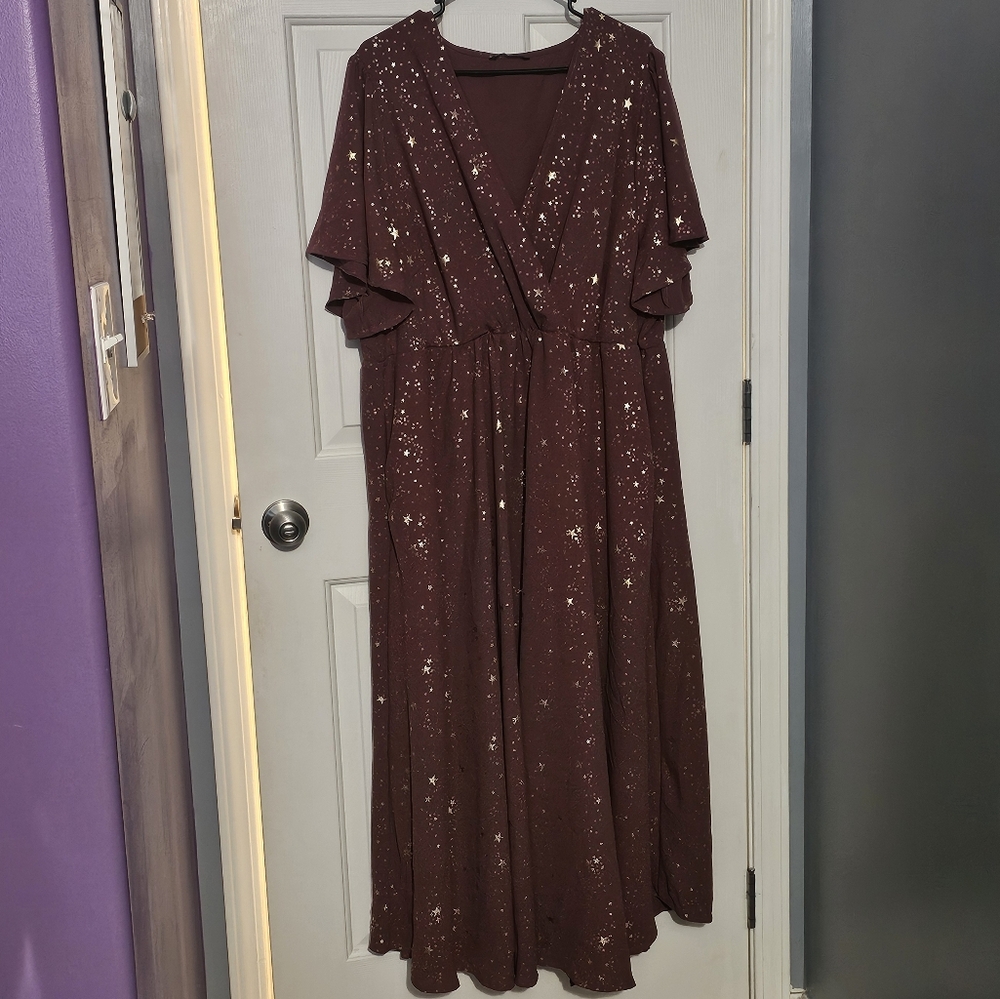 Elegant Mauve Maxi Dress